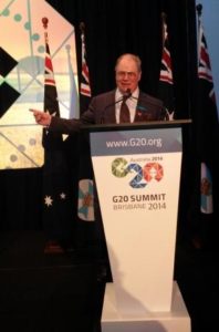 Phillip Bate DTM at the G20 in Brisbane.